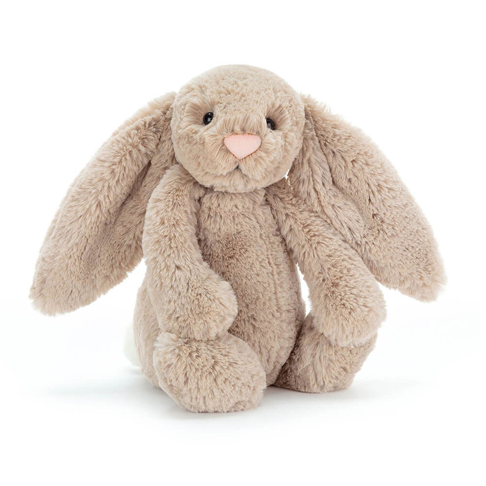 JC Ultra Soft Bashful Beige Bunny Plush Toy, 36cm, Cute Stuffed Animal, Cuddly Emotional Companion Bunny, Gift for Kids & Adults, Home Decor