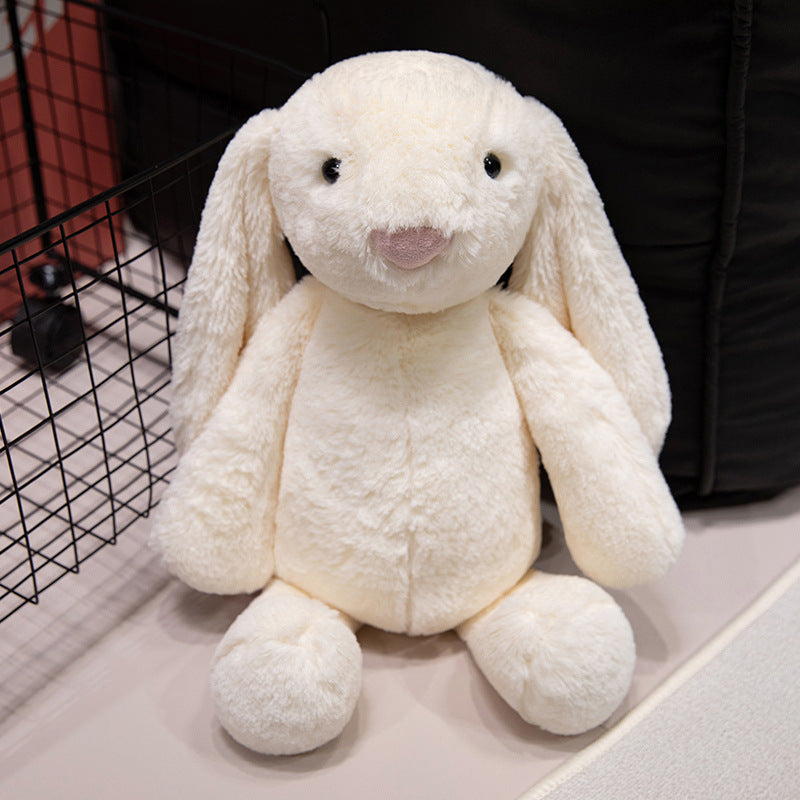 Cream bashful bunny plush toy, ultra soft stuffed animal perfect for gifting and snuggling