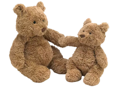 JC Ultra Soft Bartholomew Bear Plush Toy, 28cm,Cute Stuffed Animal, Cuddly Emotional Companion Bear, Gift for Kids & Adults, Home Decor