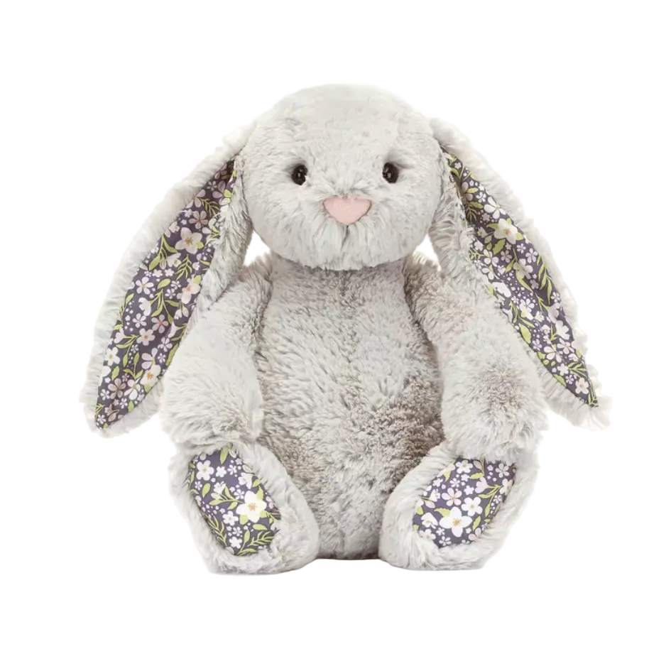 JC Bonnie Rabbit plush toy with floral ears, ultra soft kawaii stuffed doll, doubles as sofa cushion, perfect for kids birthday, home decor & gifting