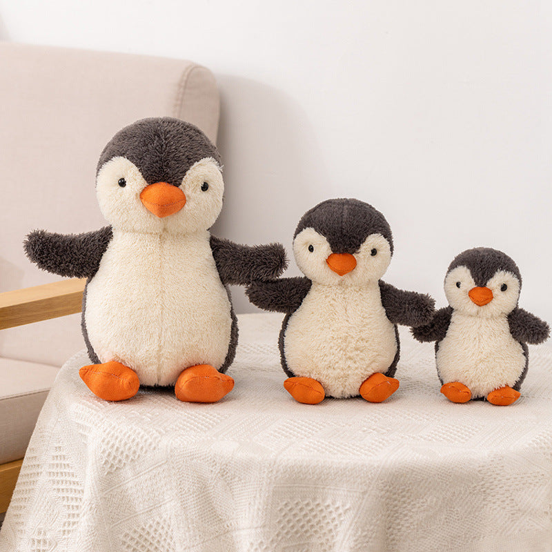Three sizes of peanut penguin plush toy 18cm,22cm,30cm, cute stuffed animal set for home decor and gift